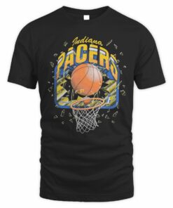Indiana Pacers City Edition Backboard Basketball Shatter T-Shirt