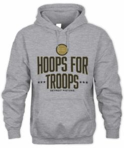 Hoops For Troops Detroit Pistons Team Spirit Basketball Hoodie