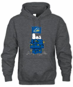Delaware Blue Hens Snoopy House Christmas Lights Hoodie