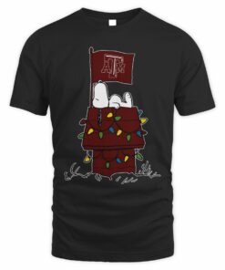 Texas A&M Aggies Snoopy House Holiday Lights T-Shirt