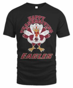 Boston College Eagles Happy Thanksgiving Turkey T-Shirt