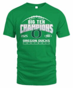 Oregon Ducks Football 2025 Big Ten Champions College Team T-Shirt