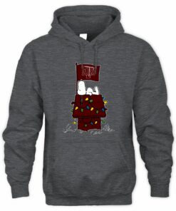 Texas A&M Aggies Snoopy House Christmas Lights Hoodie