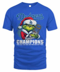 Los Angeles Dodgers x Grinch World Series Trophy Champions T-Shirt