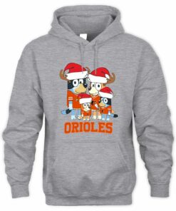 Baltimore Orioles Family Christmas Santa Hat Cute Baseball Hoodie