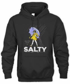 Salty Mood Morton Girl Yellow Raincoat Graphic Hoodie
