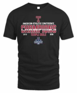 Temple Owls 2025 AAC Football Champions Official Locker Room T-Shirt
