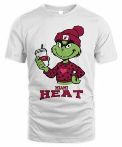 Miami Heat Grinch Heart Christmas Basketball T-Shirt
