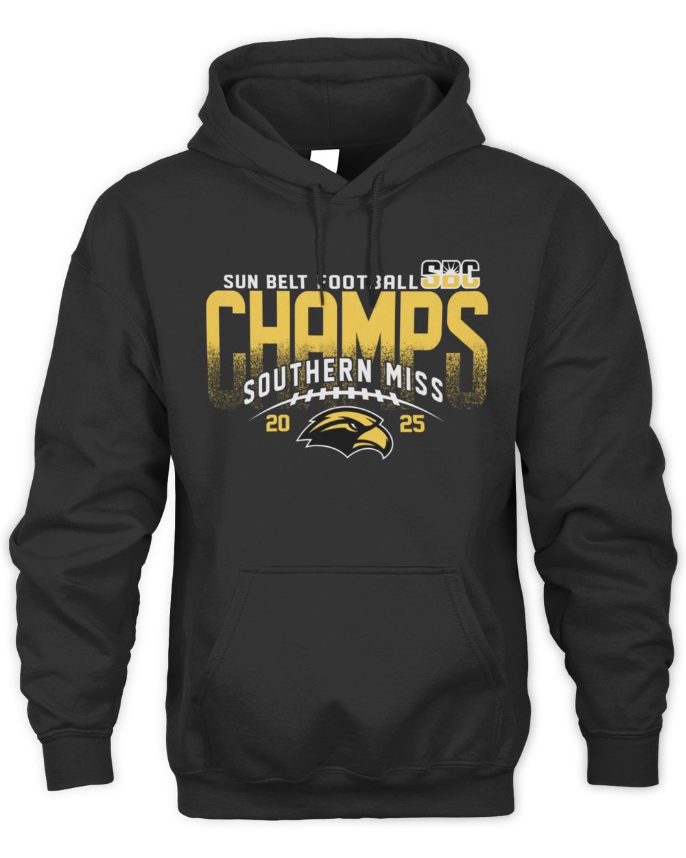 Southern Miss Golden Eagles 2025 Sun Belt Champs SBC Graphic Hoodie