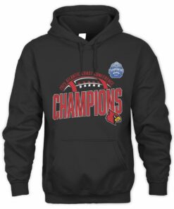 Official Louisville Cardinals 2025 ACC Champions Logo Football Hoodie