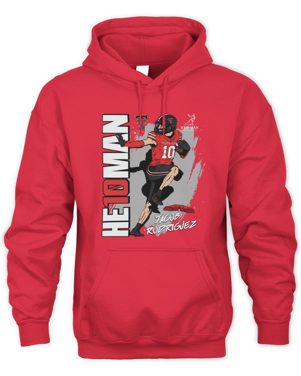 Texas Tech Rodriguez #10 Red Raiders Heisman Football Hoodie