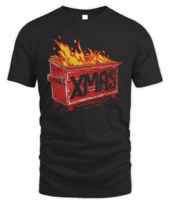 Shark Robot Merch Dumpster Fire T-Shirt