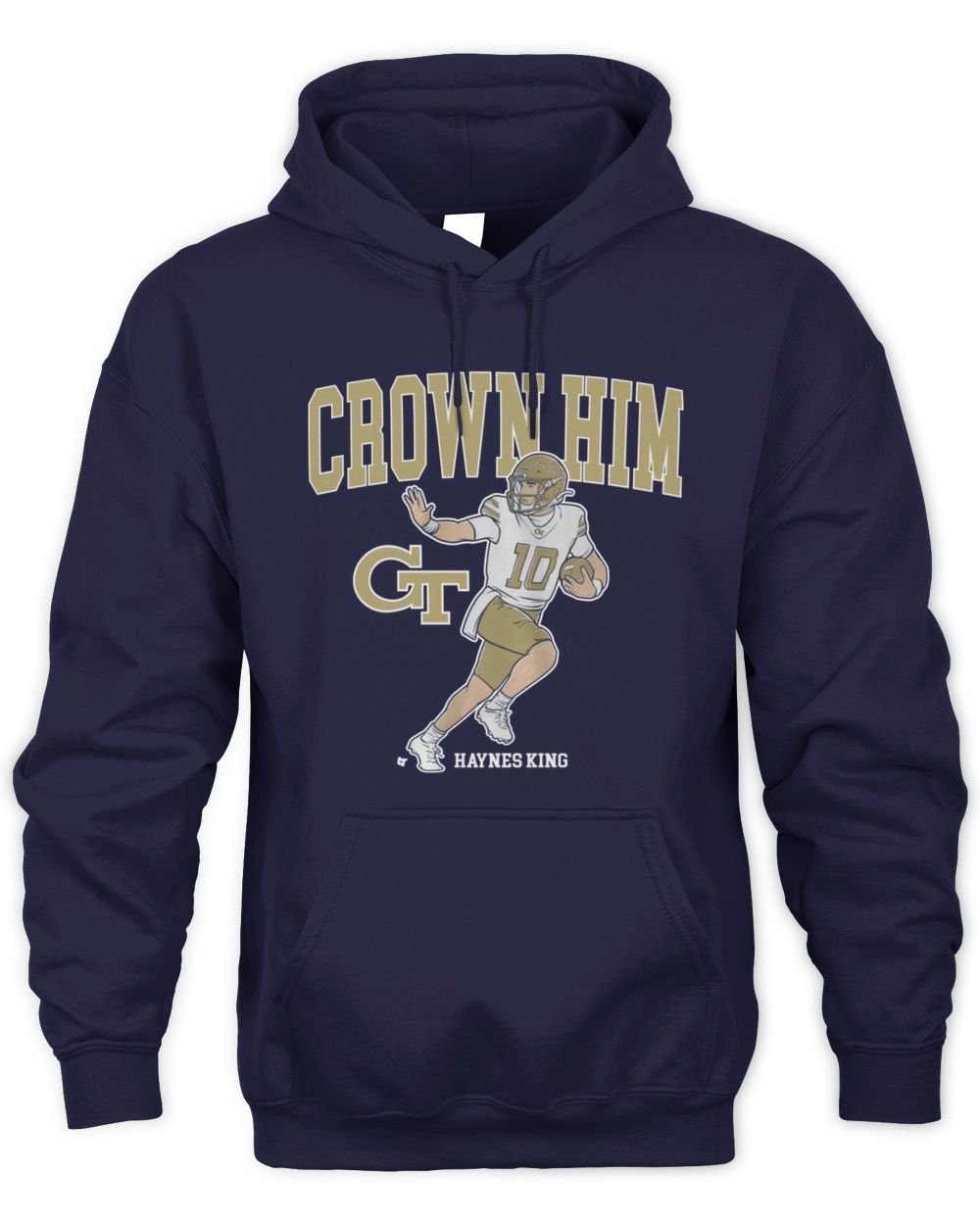 Haynes King Crown Him Georgia Tech Yellow Jackets Hoodie