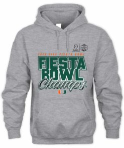 Miami Hurricanes adidas College Football Playoff 2026 Fiesta Bowl Champions Official Greu Hoodie