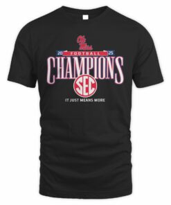 SEC Champions 2025 Ole Miss Rebels Football Graphic T-Shirt