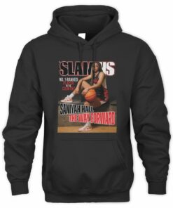 Slam Goods Shop Saniyah Hall USA Basketball 2026 NCAA Star Black Graphic Hoodie