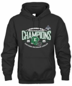 American Athletic Conference Champions Eastern Michigan Eagles 2025 Football Helmet Hoodie