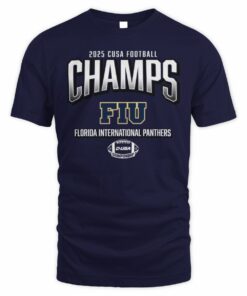 Florida International Panthers 2025 C-USA Football Champions Title Tee Official