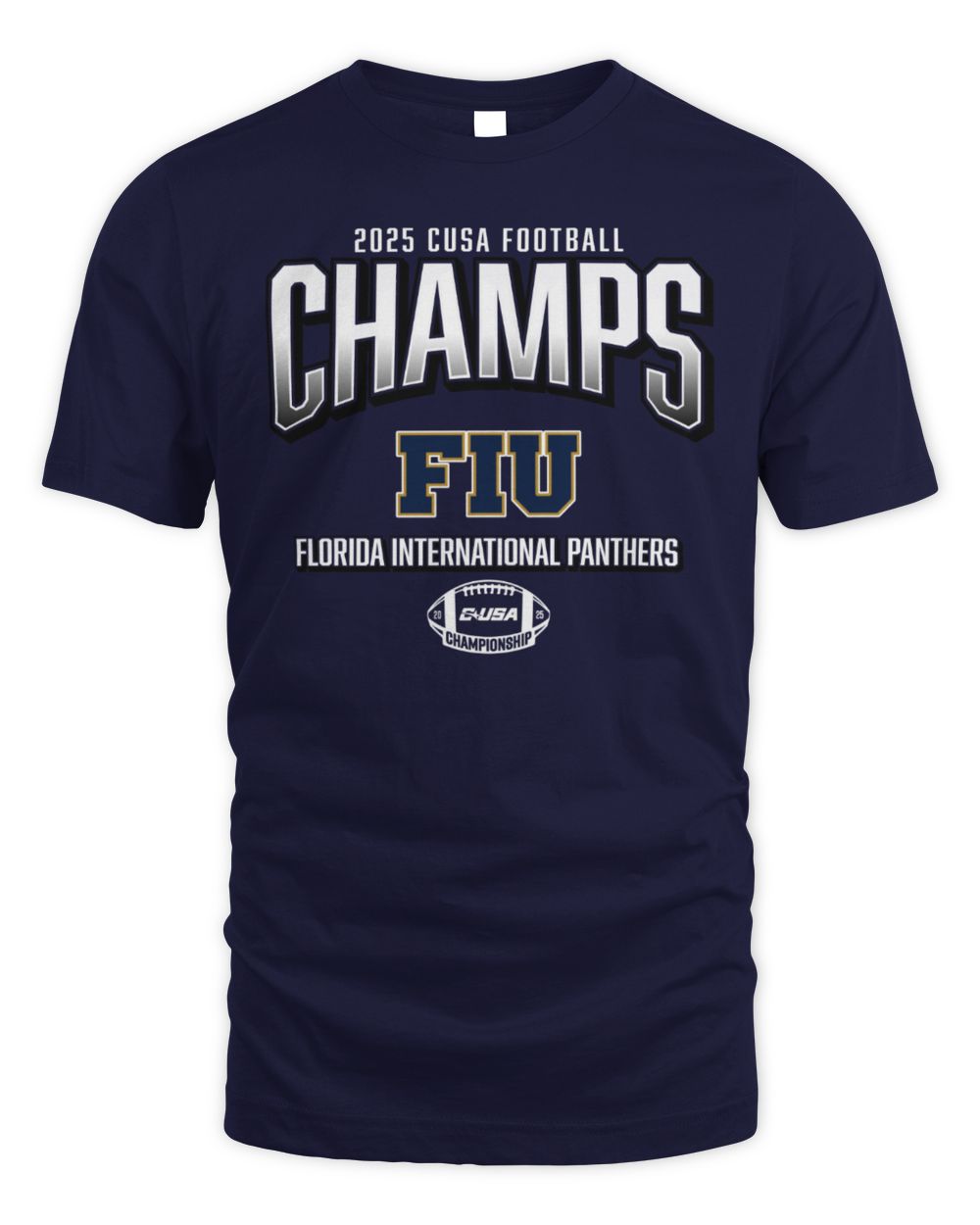 Florida International Panthers 2025 C-USA Football Champions Title Tee Official