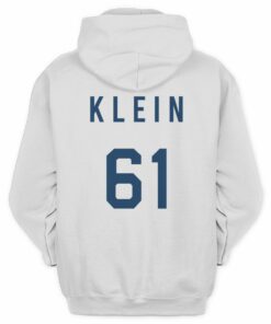 LA Dodgers Will Klein Dawg 61 Double Sided Baseball Hoodie