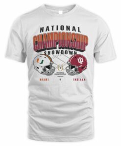 Miami Hurricanes vs. Indiana Hoosiers College Football Playoff 2026 National Championship Game Matchup Total Showdown T-Shirt