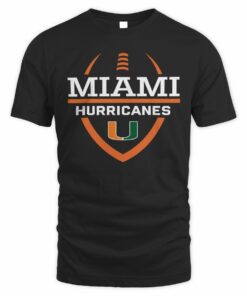 NCAA Shop Men's Black Miami Hurricanes Football Fan T-Shirt