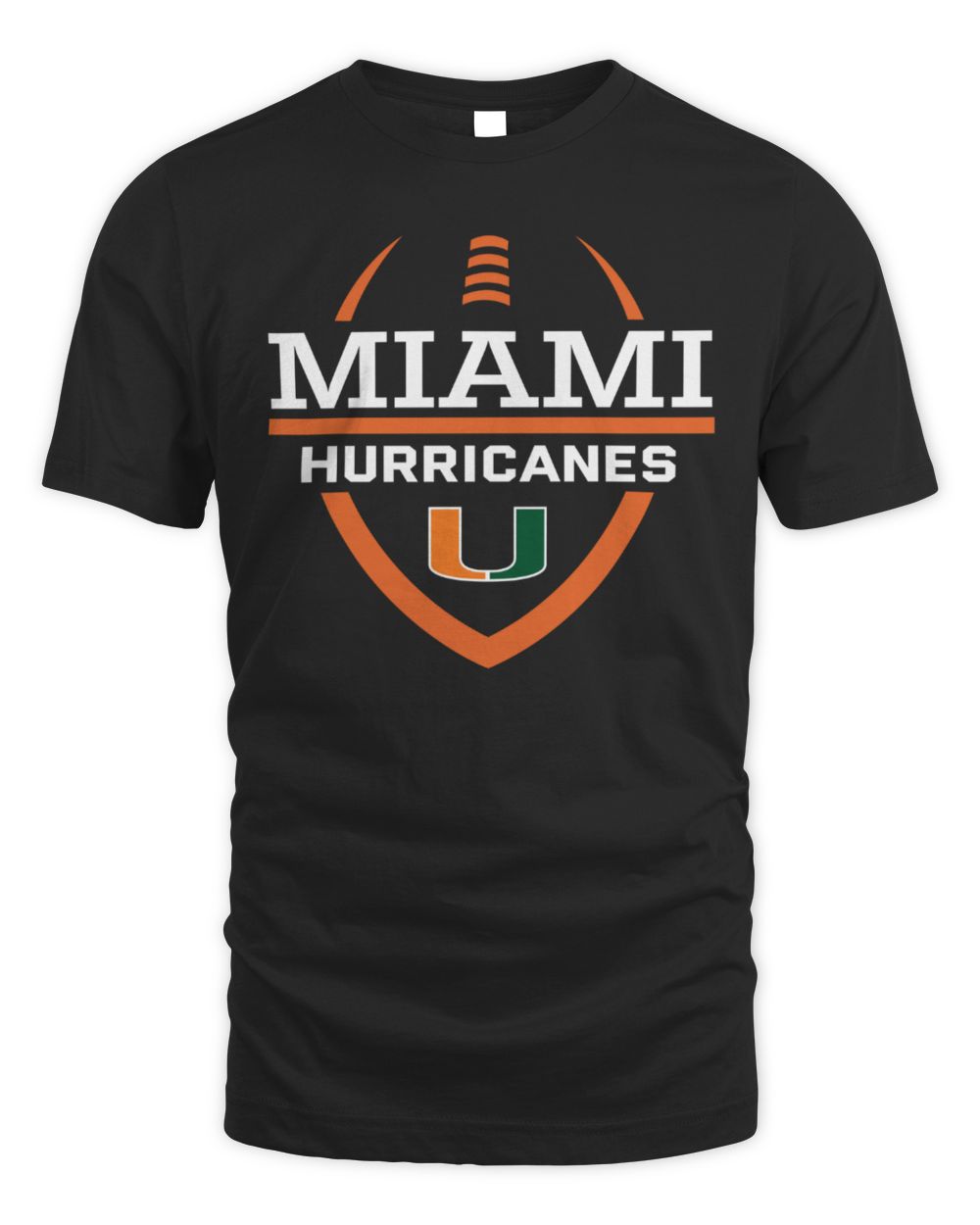 NCAA Shop Men's Black Miami Hurricanes Football Fan T-Shirt