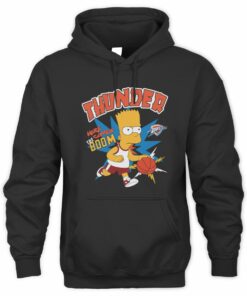 The Simpsons Bart X Oklahoma City Thunder Basketball NBA Hoodie