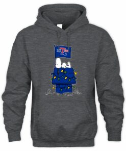 Louisiana Tech Bulldogs Snoopy House Christmas Lights Hoodie