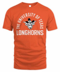 University Of Texas Longhorns Arched Mascot Team T-Shirt
