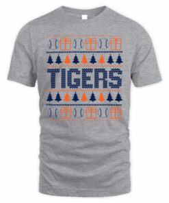 Detroit Tigers Baseball Christmas Ugly Sweater T-Shirt