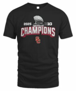 USC Trojans 2025 Big Ten Football Champions Game Trophy T-Shirt