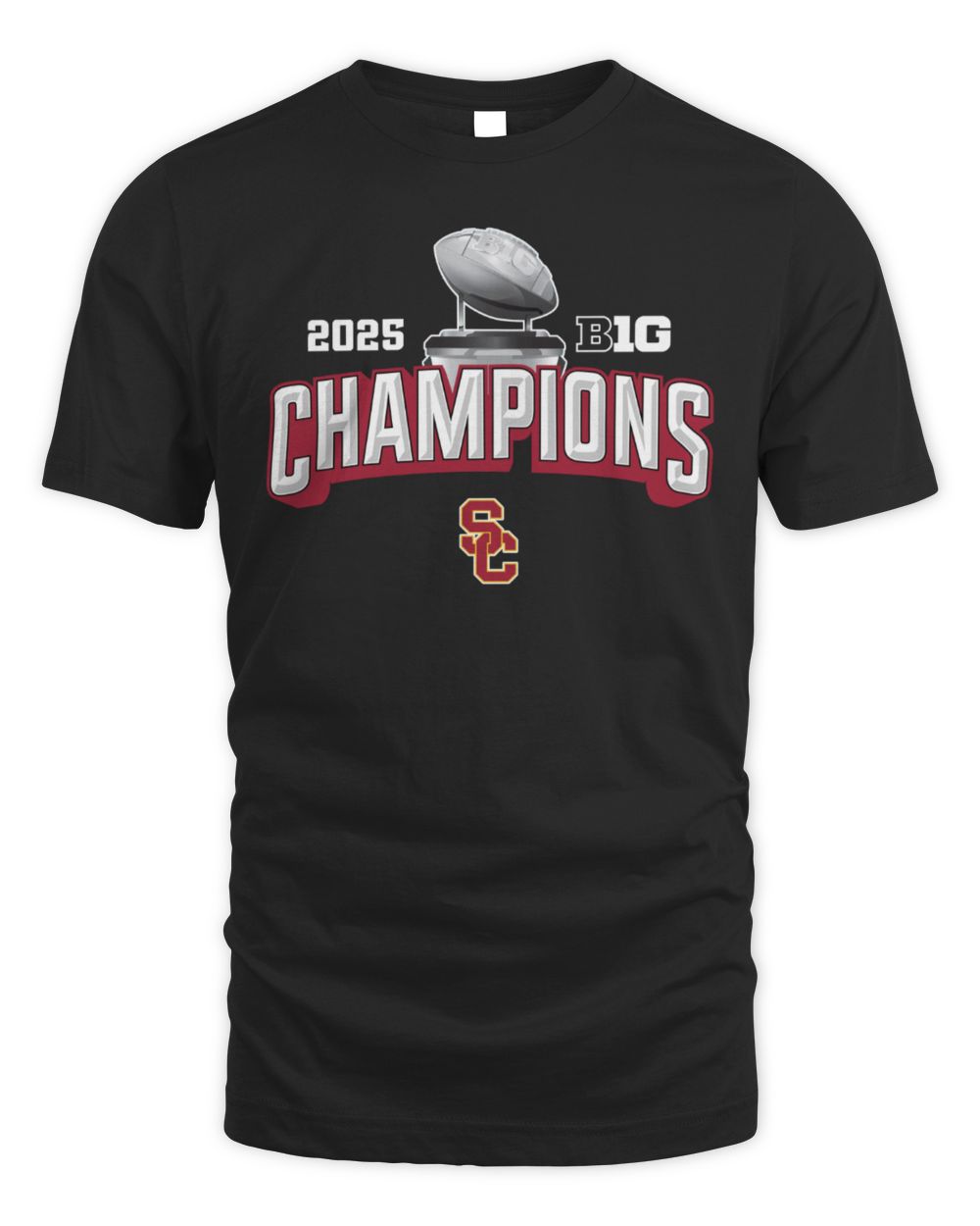 USC Trojans 2025 Big Ten Football Champions Game Trophy T-Shirt