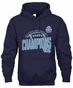 Official North Carolina Tar Heels 2025 ACC Champions Logo Football Hoodie