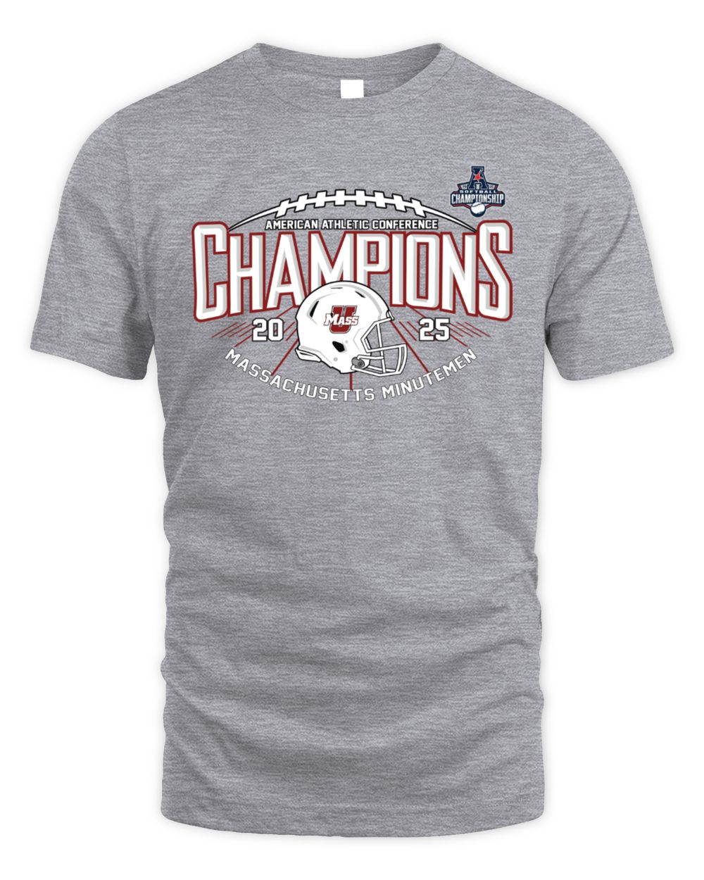 Massachusetts Minutemen 2025 American Athletic Football Championship Locker Room Shirt
