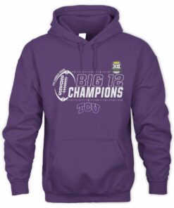 Official TCU Horned Frogs Football Champions Big 12 Conference 2025 Hoodie