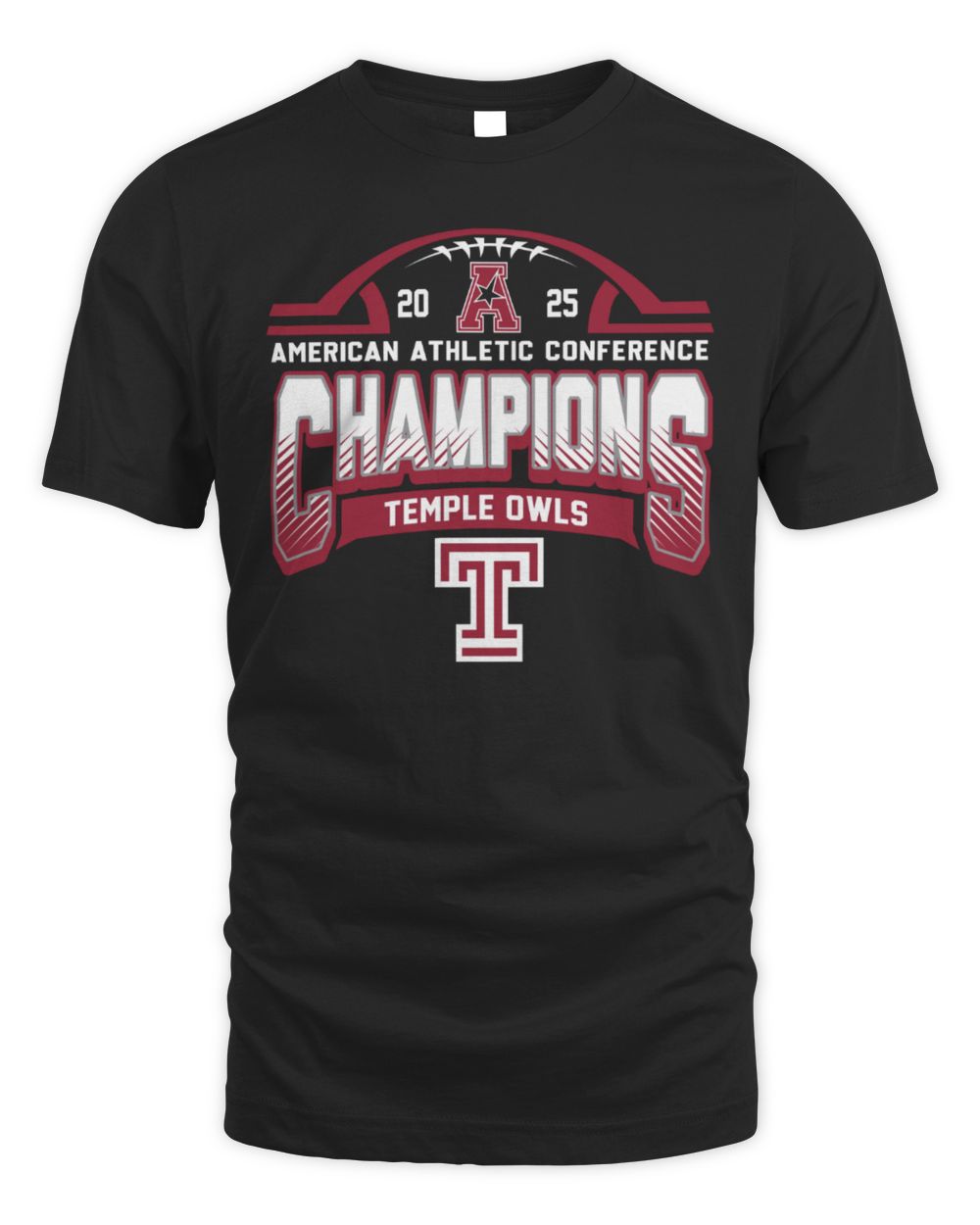Temple Owls AAC Football Champions 2025 American Athletic Conference T-Shirt