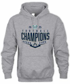 Akron Zips 2025 MAC Football Champions Logo Graphic Hoodie
