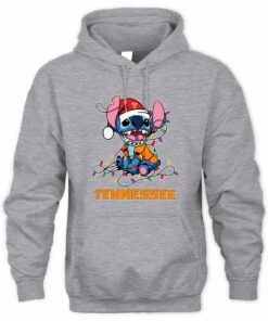 Tennessee Volunteers Stitch Santa Christmas Lights Hoodie
