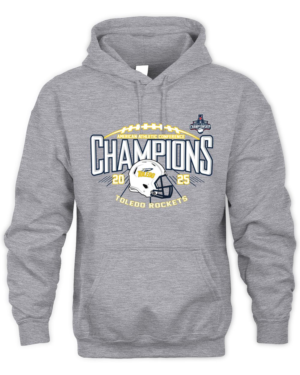 American Athletic Conference Champions Toledo Rockets 2025 Football Helmet Hoodie