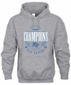 Official Middle Tennessee Blue Raiders Conference USA 2025 Champions Graphic Hoodie