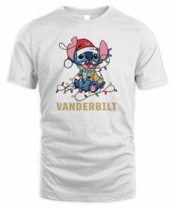 Vanderbilt Commodores Cute Stitch Christmas Lights NCAA T-Shirt
