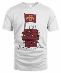 Iowa State Cyclones Snoopy House Holiday Lights T-Shirt