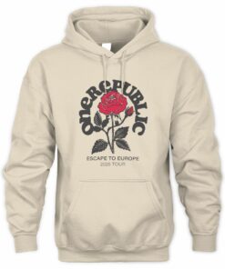 Onerepublic Merch Women's Escape To Europe Rose Hoodie