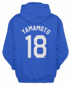 Los Angeles Dodgers 2025 Yoshinobu Yamamoto Back Name Number 18 Champions Hoodie