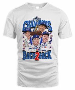Dodgers Back 2 Back World Series Champions Animated T-Shirt