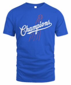 LA World Champions Baseball Script Retro Vibe T-Shirt