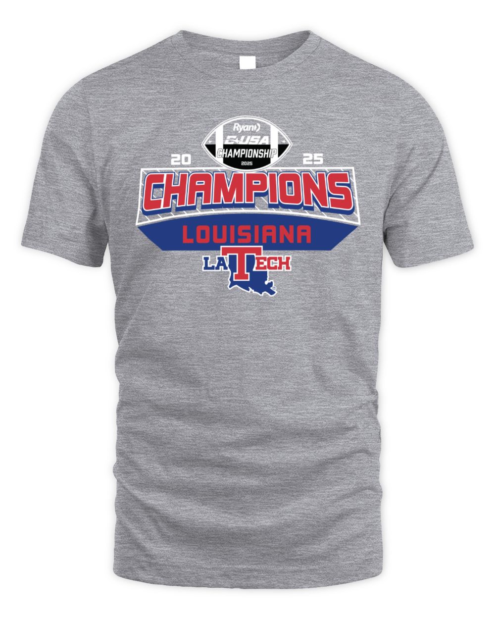Louisiana Tech Bulldogs Conference USA Football Champs 2025 Tee Shirt