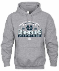 Official Utah State Aggies 2025 Mountain West Champs Logo Hoodie