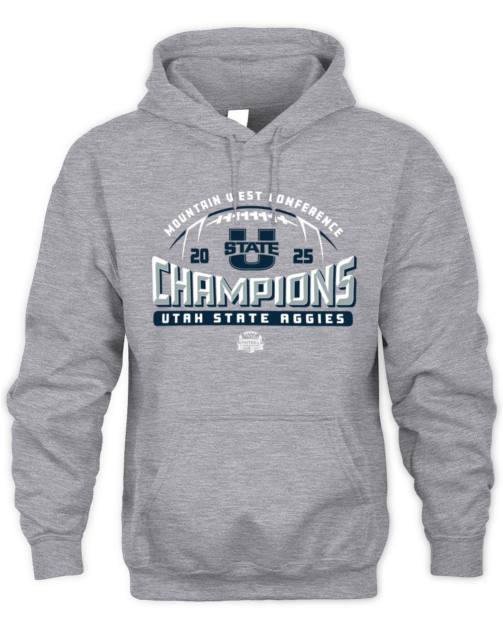 Official Utah State Aggies 2025 Mountain West Champs Logo Hoodie